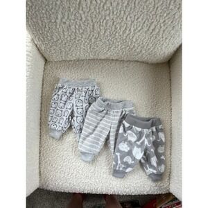 NWOT Lot of Newborn (NB) Fleece Pants Gender Neutral